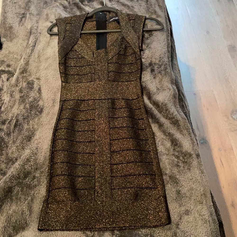 French connection-Black with gold sparkles